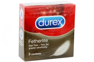 Bao cao su Durex FetherLite 52,5mm (hộp 3 cái)