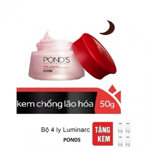 Kem Dưỡng Da POND'S Age Miracle (Đêm) 50g - Tặng kèm bộ 4 ly Luminarc Pond's