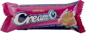 Bánh quy Cream-O nhân kem Dâu Sữa Chua thanh 85g