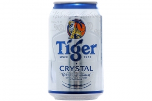 Bia Tiger Crystal bạc lon 300ml