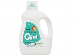Nước giặt xả hữu cơ sinh học Giel 2 in 1 hương hoa thiên nhiên can 3 lít