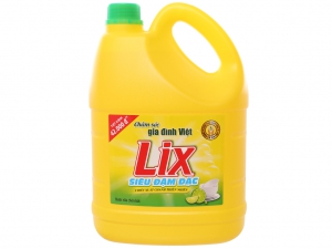 Nước rửa chén Lix siêu đậm đặc chiết xuất chanh can 3.92 lít