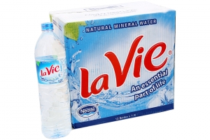 Nước khoáng Lavie chai 1.5 lít (Thùng 12 chai)