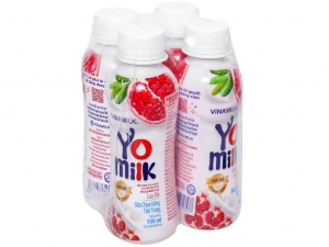 Lốc 4 chai sữa chua uống lựu đỏ Vinamilk Yomilk 150ml