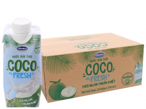Thùng 24 hộp nước dừa tươi Vinamilk Coco Fresh 330ml