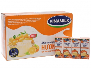 Thùng 48 hộp sữa chua uống hương cam Vinamilk 170ml