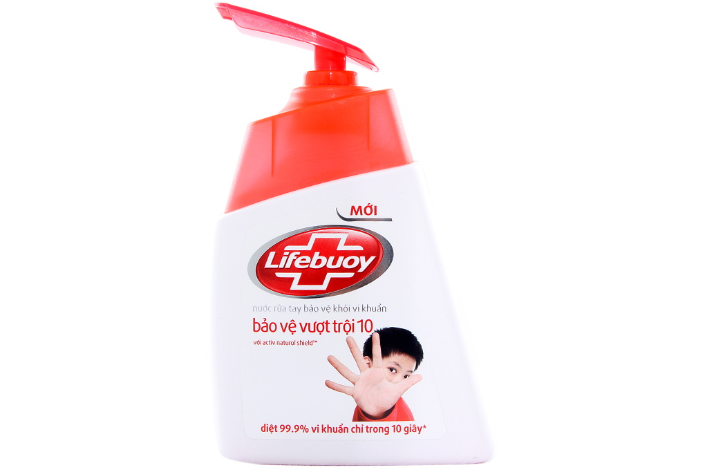 Nước rửa tay Lifebuoy bảo vệ vượt trội 10 lần chai 177ml